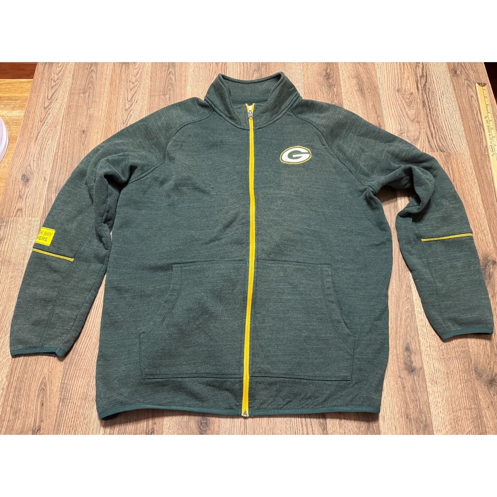NFL Team Apparel Sweater Men's Size XXL Wisconsin Green Bay Packers Zip Up